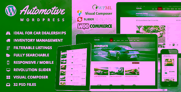 Automotive Car Dealership Business Theme