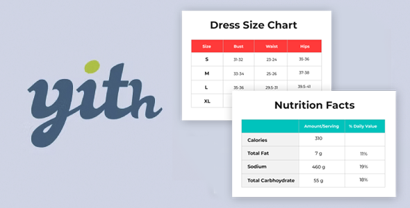 YITH Product Size Charts for WooCommerce
