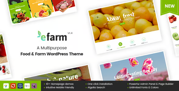 eFarm Multipurpose Food and Farm Theme
